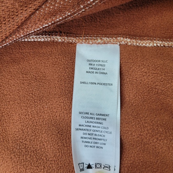 Eddie Bauer Chilali Sherpa Faux Shearling Jacket Men's M Beige Tan Full Zip Hike - Picture 8 of 10